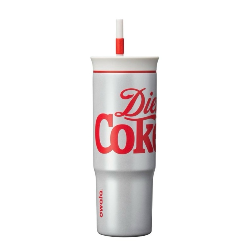 Owala Red and White  Brand new! 24oz special edition DIET COKE. Lid and straw to